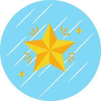 Star Flat Blue Circle Icon vector