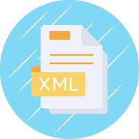 Xml Flat Blue Circle Icon vector