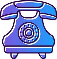 Telephone Gradient Filled Icon vector