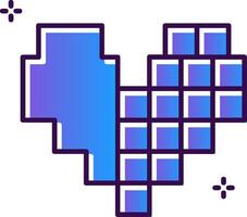 Pixel Gradient Filled Icon vector