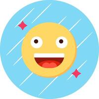 Smile Flat Blue Circle Icon vector