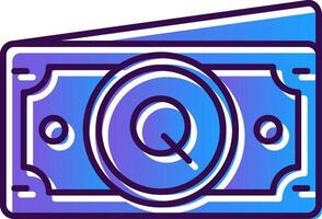 Quetzal Gradient Filled Icon vector