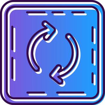 lazo degradado lleno icono vector