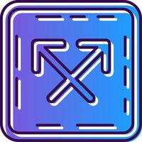 Intersect Gradient Filled Icon vector