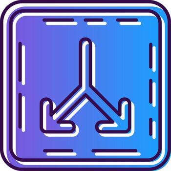 Split Gradient Filled Icon vector