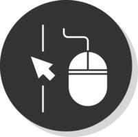 Mouse Glyph Grey Circle Icon vector