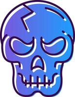 Skull Gradient Filled Icon vector