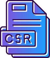 Csr Gradient Filled Icon vector