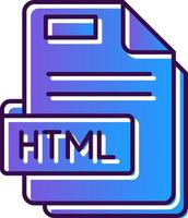 Html Gradient Filled Icon vector