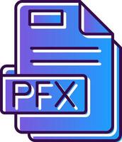 Pfx Gradient Filled Icon vector