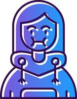 Sickness Gradient Filled Icon vector