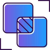 Intersect Gradient Filled Icon vector