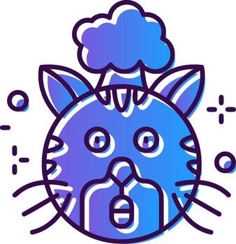 Exploding Gradient Filled Icon vector