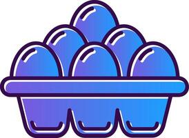 Eggs Gradient Filled Icon vector