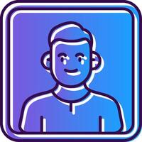 Portrait Gradient Filled Icon vector