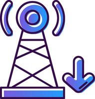 Signal Gradient Filled Icon vector