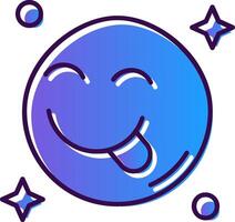 Tongue Gradient Filled Icon vector