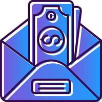 Envelope Gradient Filled Icon vector