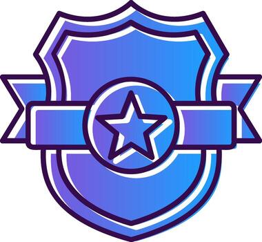 proteger degradado lleno icono vector