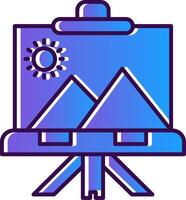 Canvas Gradient Filled Icon vector