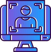 Portrait Gradient Filled Icon vector