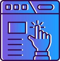 Click Gradient Filled Icon vector