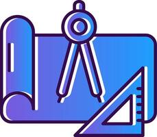 Draft Gradient Filled Icon vector