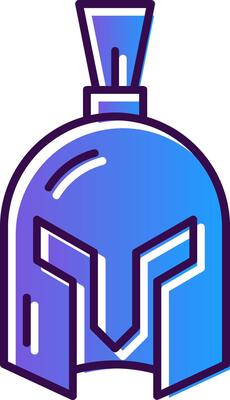 Helmet Gradient Filled Icon