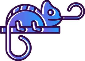 Chameleon Gradient Filled Icon vector