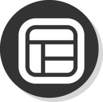 Layout Glyph Grey Circle Icon vector