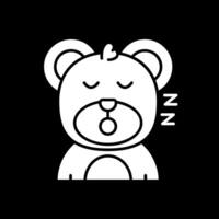 Sleep Glyph Inverted Icon vector