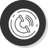 Contact Glyph Grey Circle Icon vector