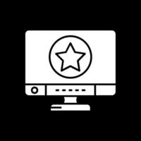Star Glyph Inverted Icon vector