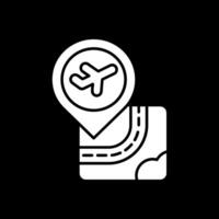 Airport Glyph Inverted Icon vector