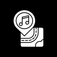 Concert Glyph Inverted Icon vector