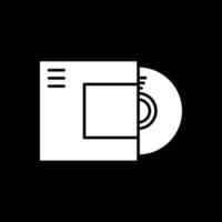 Disc Glyph Inverted Icon vector
