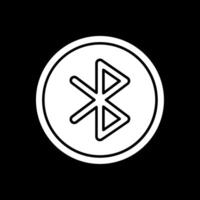 Bluetooth Glyph Inverted Icon vector