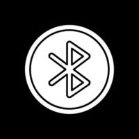 Bluetooth Glyph Inverted Icon vector