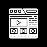 Website Glyph Inverted Icon vector