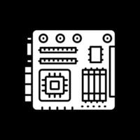Motherboard Glyph Inverted Icon vector