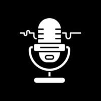 Microphone Glyph Inverted Icon vector