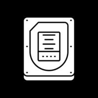 Disk Glyph Inverted Icon vector