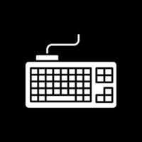 icono de glifo de teclado invertido vector