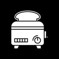 Toaster Glyph Inverted Icon vector