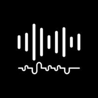 Audio Glyph Inverted Icon vector