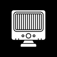 Heater Glyph Inverted Icon vector