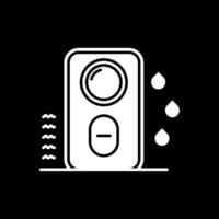 Humidifier Glyph Inverted Icon vector