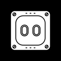 Socket Glyph Inverted Icon vector