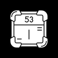 Iodine Glyph Inverted Icon vector