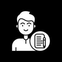 Edit Glyph Inverted Icon vector